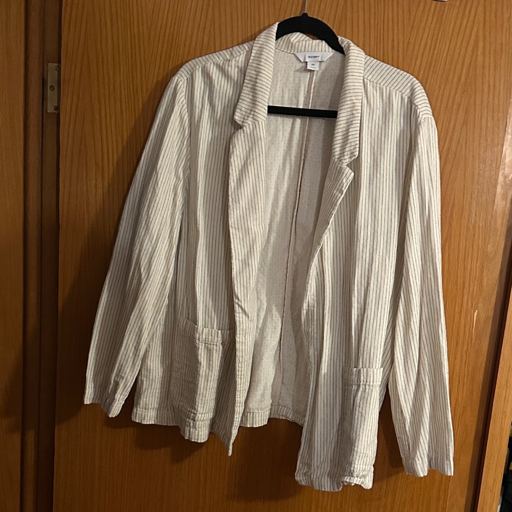 Old navy Women's Striped Cream Jacket